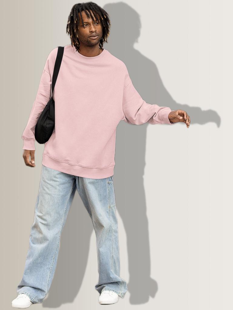 Mister Fab Light Pink Heavyweight Oversized Sweatshirt