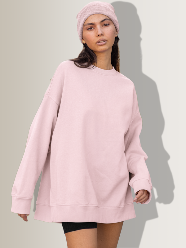 Mister Fab Light Pink Heavyweight Oversized Sweatshirt