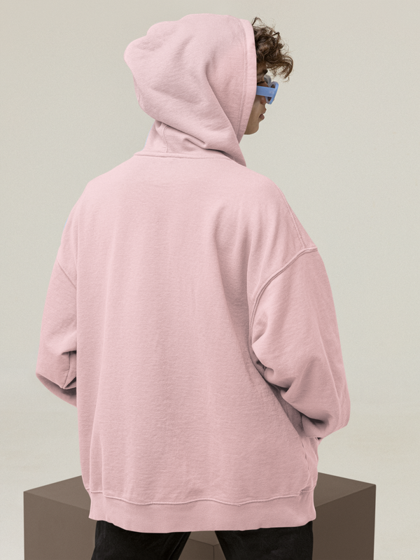 Mister Fab Light Pink Heavyweight Oversized Hooded Sweatshirt