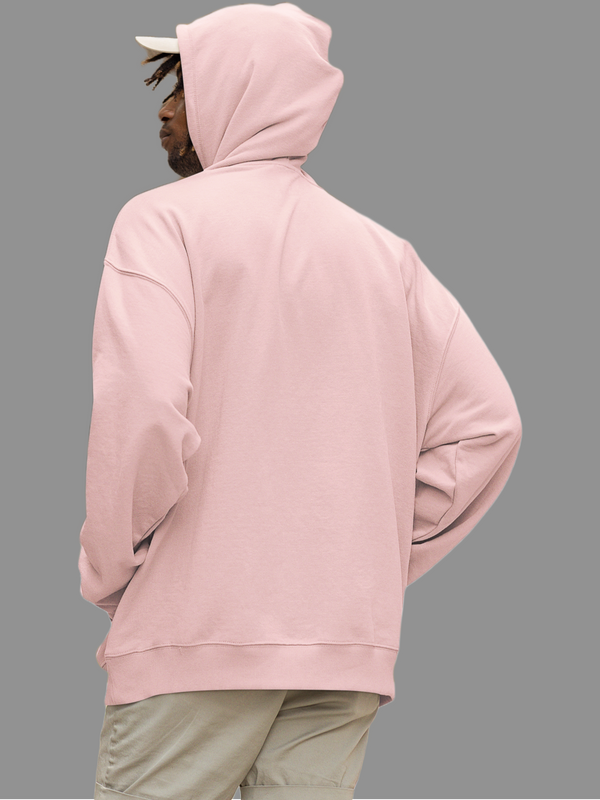 Mister Fab Light Pink Hooded Sweatshirt