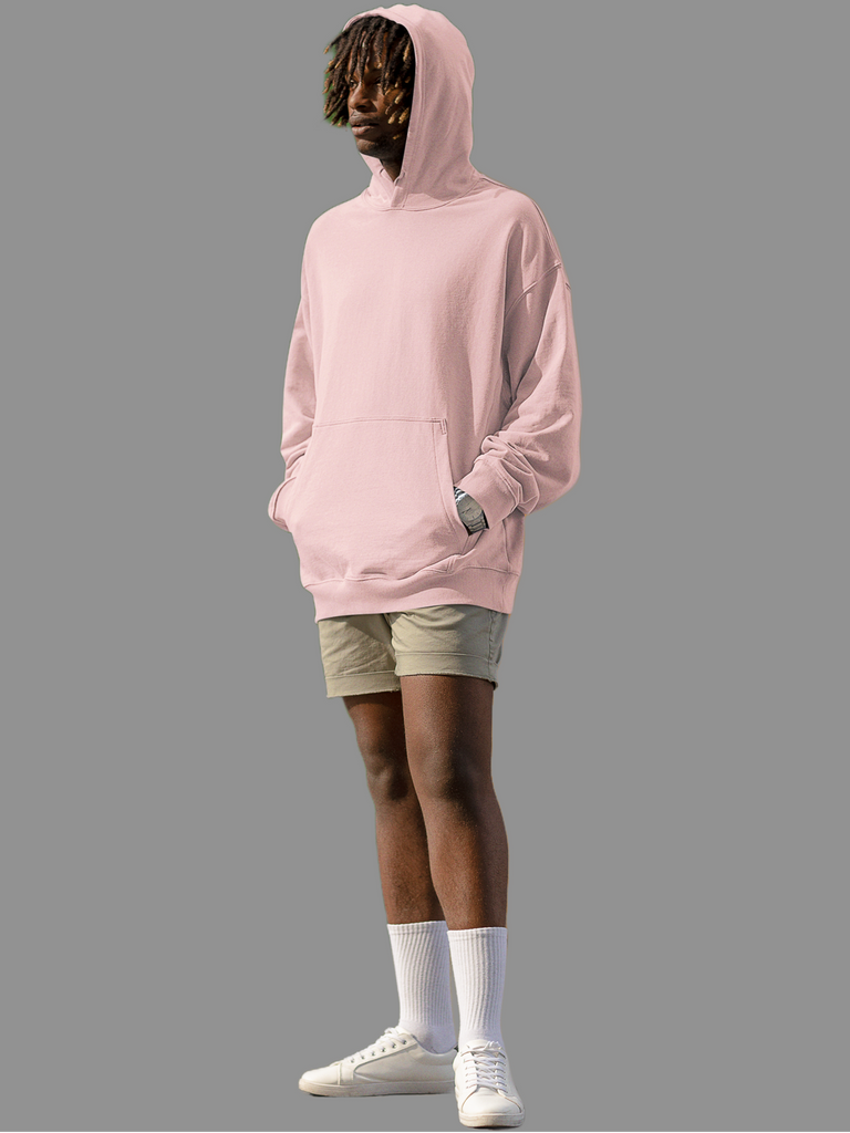 Mister Fab Light Pink Hooded Sweatshirt