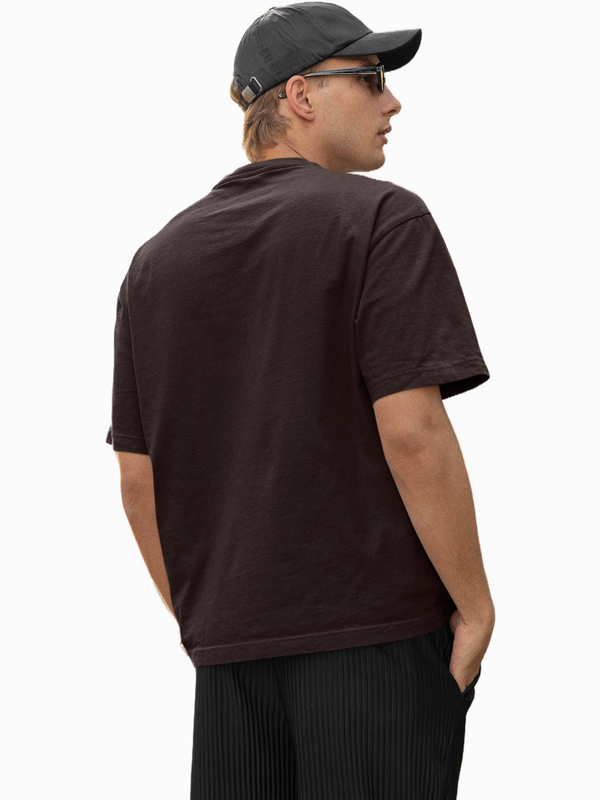 Mister Fab Oversized Premium Maroon Cotton T-Shirt