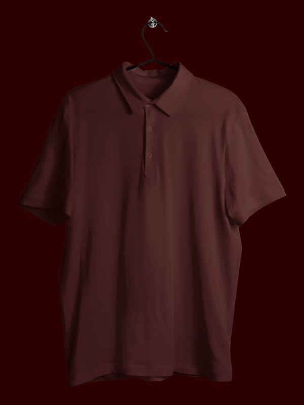 Mister Fab Unisex Premium Maroon Cotton Polo Shirt