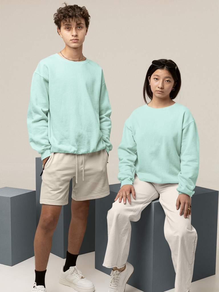 Mister Fab Premium Mint Cotton Sweatshirt