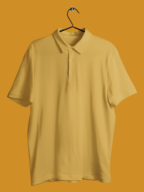 Mister Fab Unisex Premium Mustard Yellow Cotton Polo Shirt