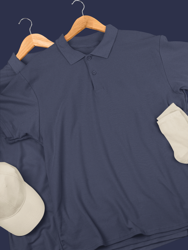 Mister Fab Unisex Premium Navy Blue Cotton Polo Shirt