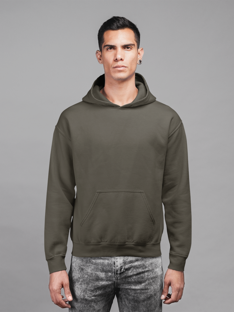 Mister Fab Olive Green Hooded Sweatshirt