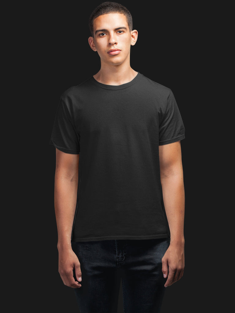Mister Fab Premium Black Cotton T-Shirt