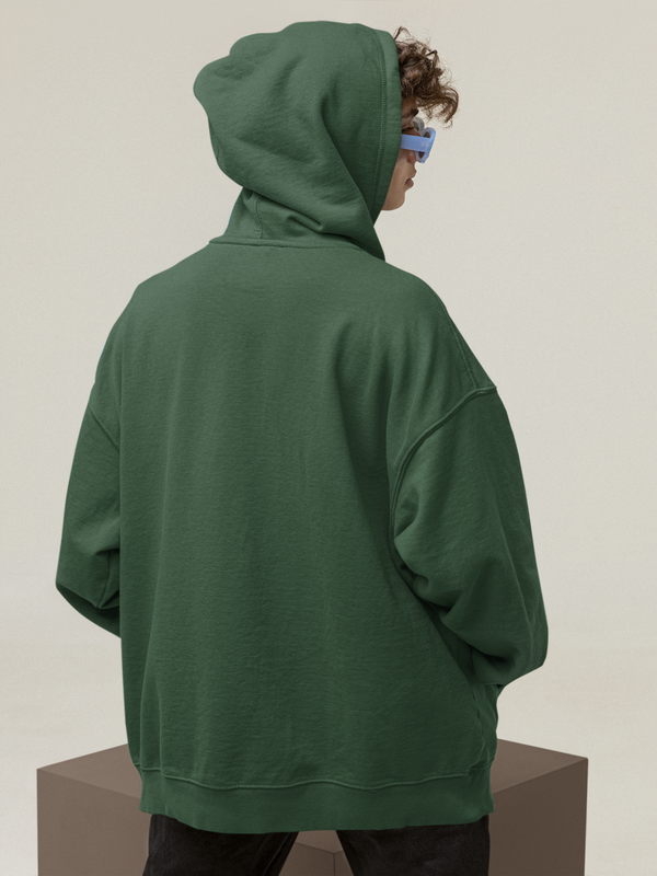 Mister Fab Bottle Green Heavyweight Oversized Hooded Sweatshirt