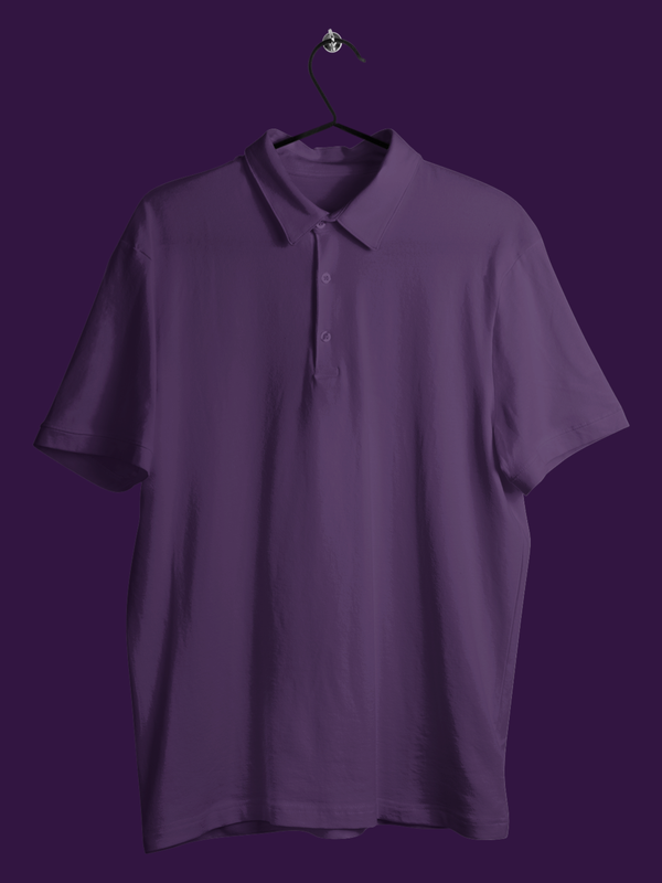 Mister Fab Unisex Premium Purple Cotton Polo Shirt