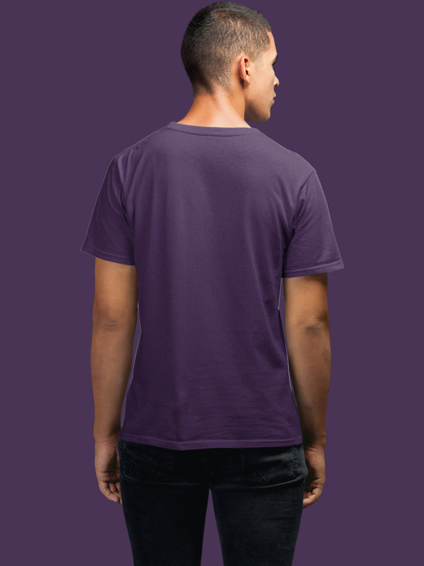 Mister Fab Premium Purple Cotton T-Shirt