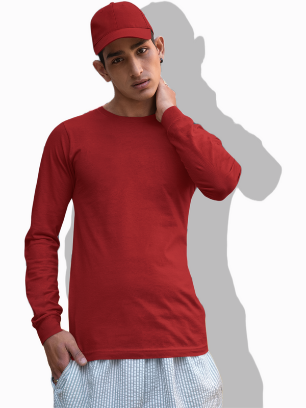 Mister Fab Red Full Sleeve T-Shirt