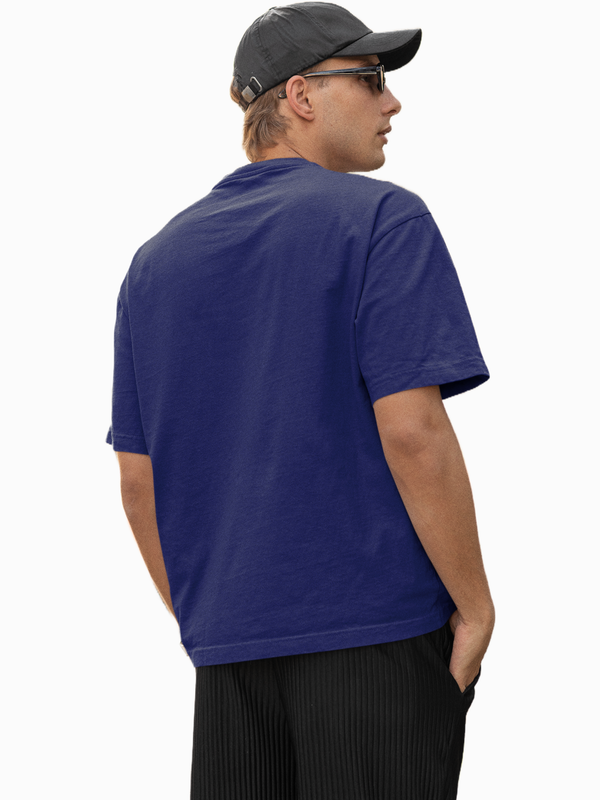 Mister Fab Oversized Premium Royal Blue Cotton T-Shirt