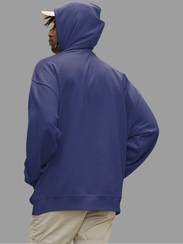 Mister Fab Royal Blue Hooded Sweatshirt