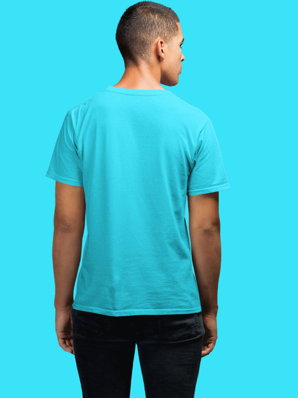 Mister Fab Premium Sky Blue Cotton T-Shirt