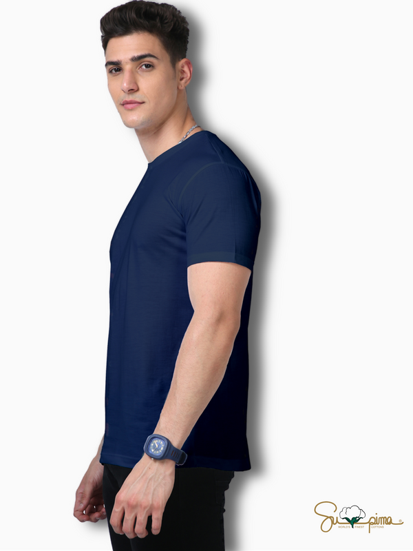 Unisex Supima T-Shirt - Navy Blue