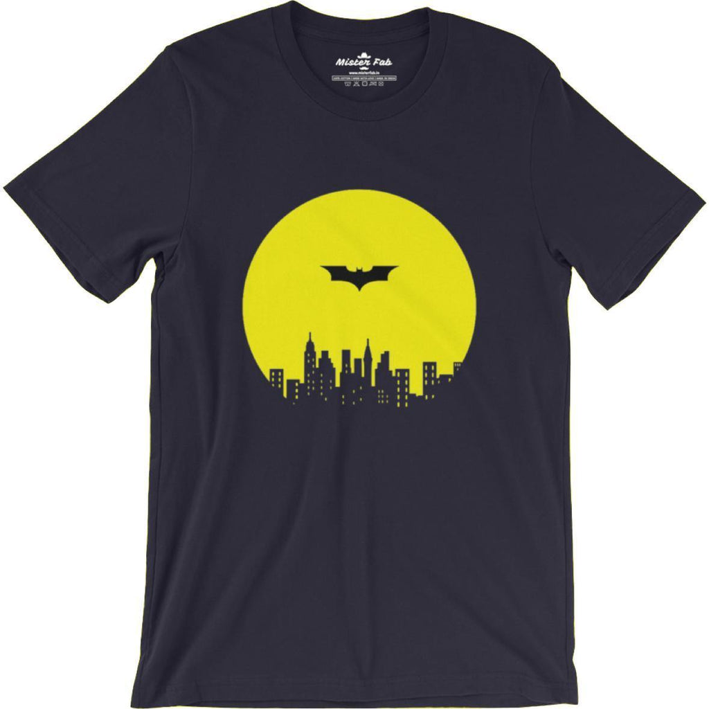 Flying batman round Neck T-Shirts - Mister Fab