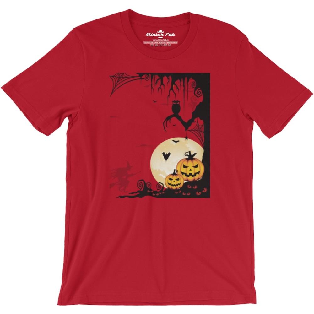 Pumpkin Halloween round Neck T-Shirts - Mister Fab