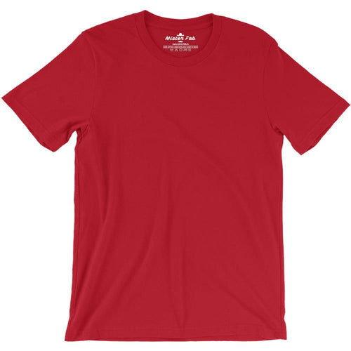 Red Plain round Neck T-Shirts - Mister Fab