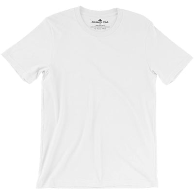 White Plain round Neck T-Shirts - Mister Fab