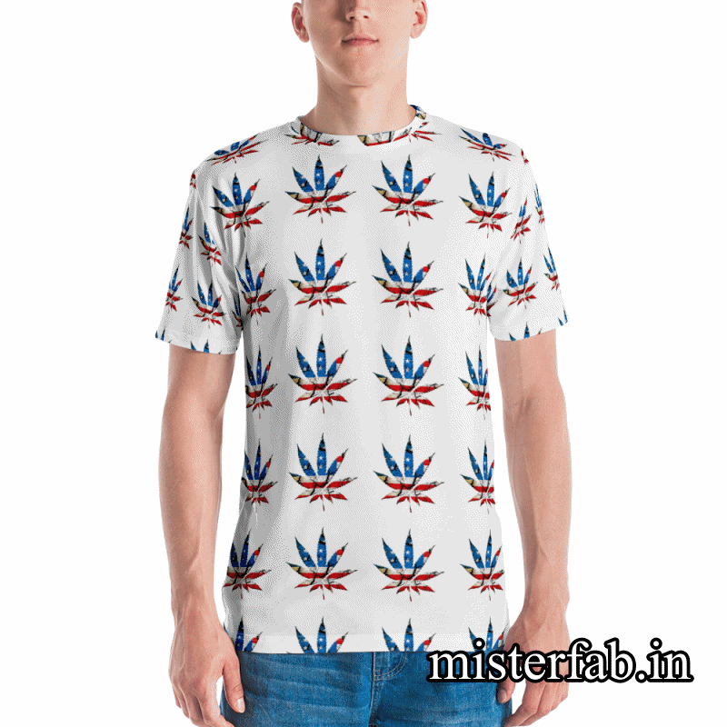 Marijuna Pattern Unisex Crew Neck T-Shirt - Mister Fab