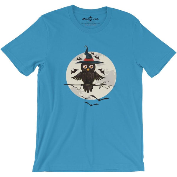 Owl in Cap Round Neck T-Shirts - Mister Fab