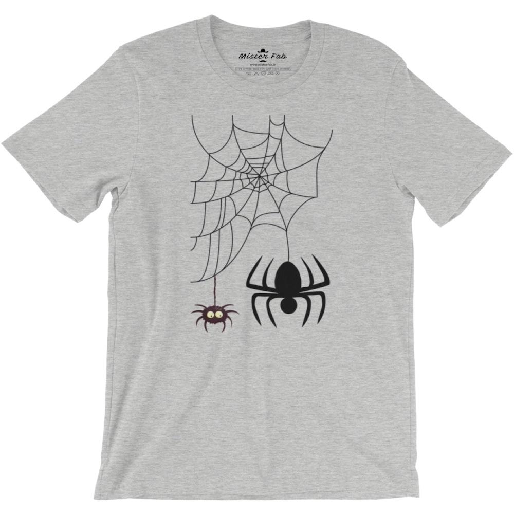 Web spider Men Round Neck T-Shirts - Mister Fab