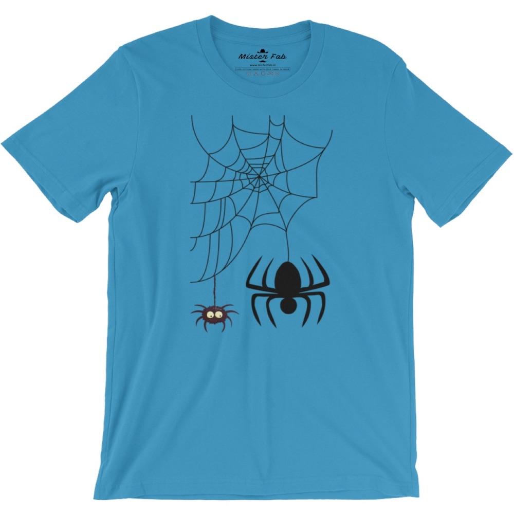 Web spider Men Round Neck T-Shirts - Mister Fab